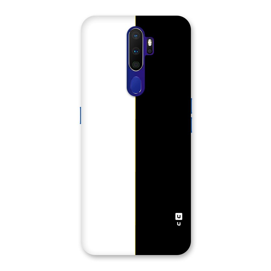 White Black Super Minimalistic Back Case for Oppo A9 (2020)