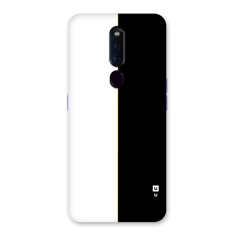 White Black Super Minimalistic Back Case for Oppo F11 Pro