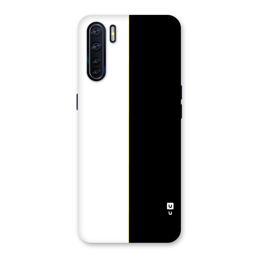 White Black Super Minimalistic Back Case for Oppo F15