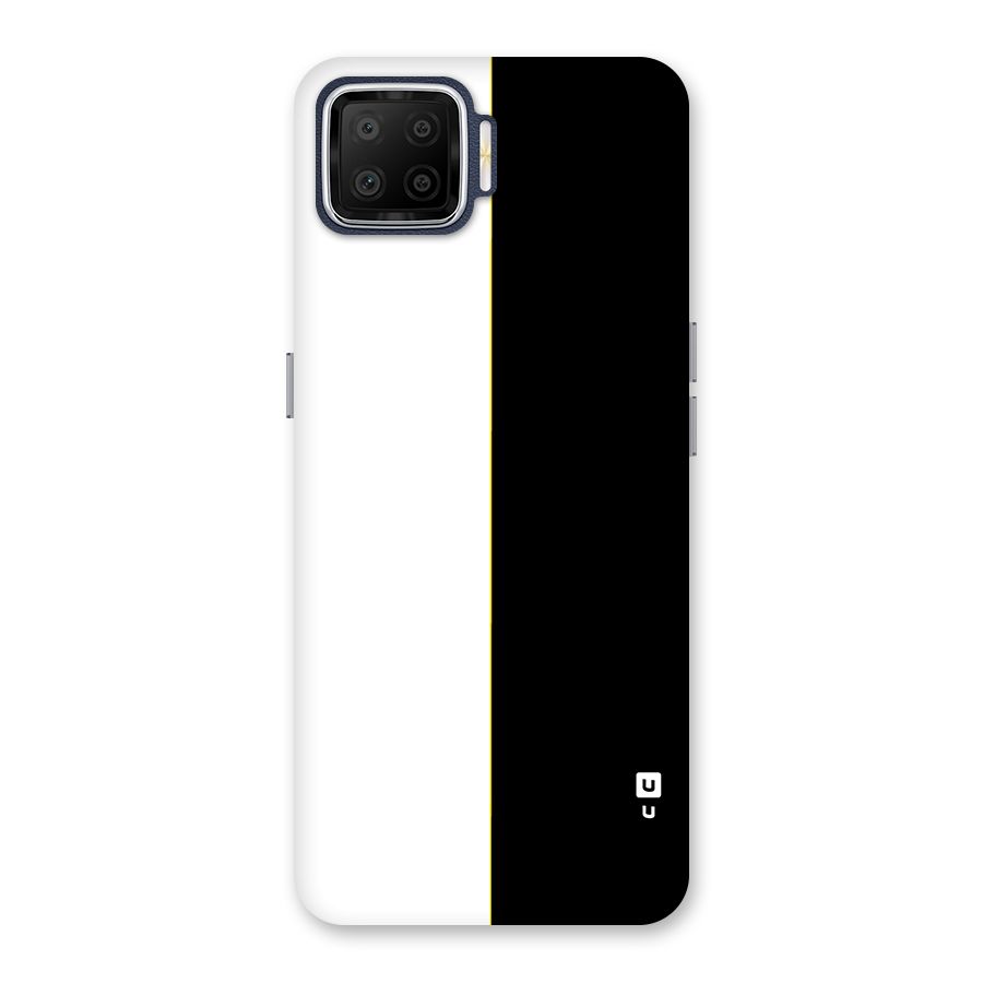 White Black Super Minimalistic Back Case for Oppo F17