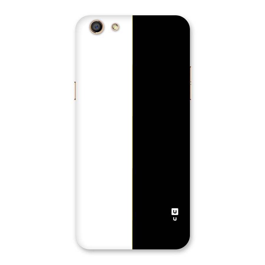 White Black Super Minimalistic Back Case for Oppo F3
