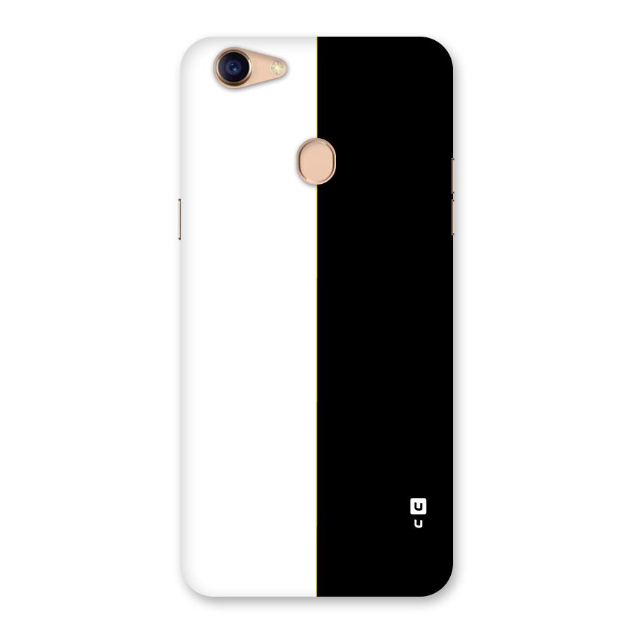 White Black Super Minimalistic Back Case for Oppo F5