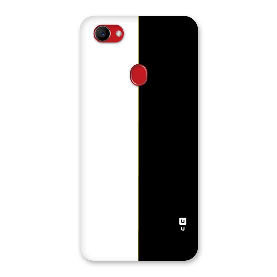 White Black Super Minimalistic Back Case for Oppo F7