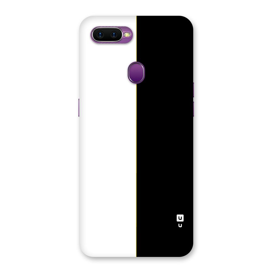 White Black Super Minimalistic Back Case for Oppo F9