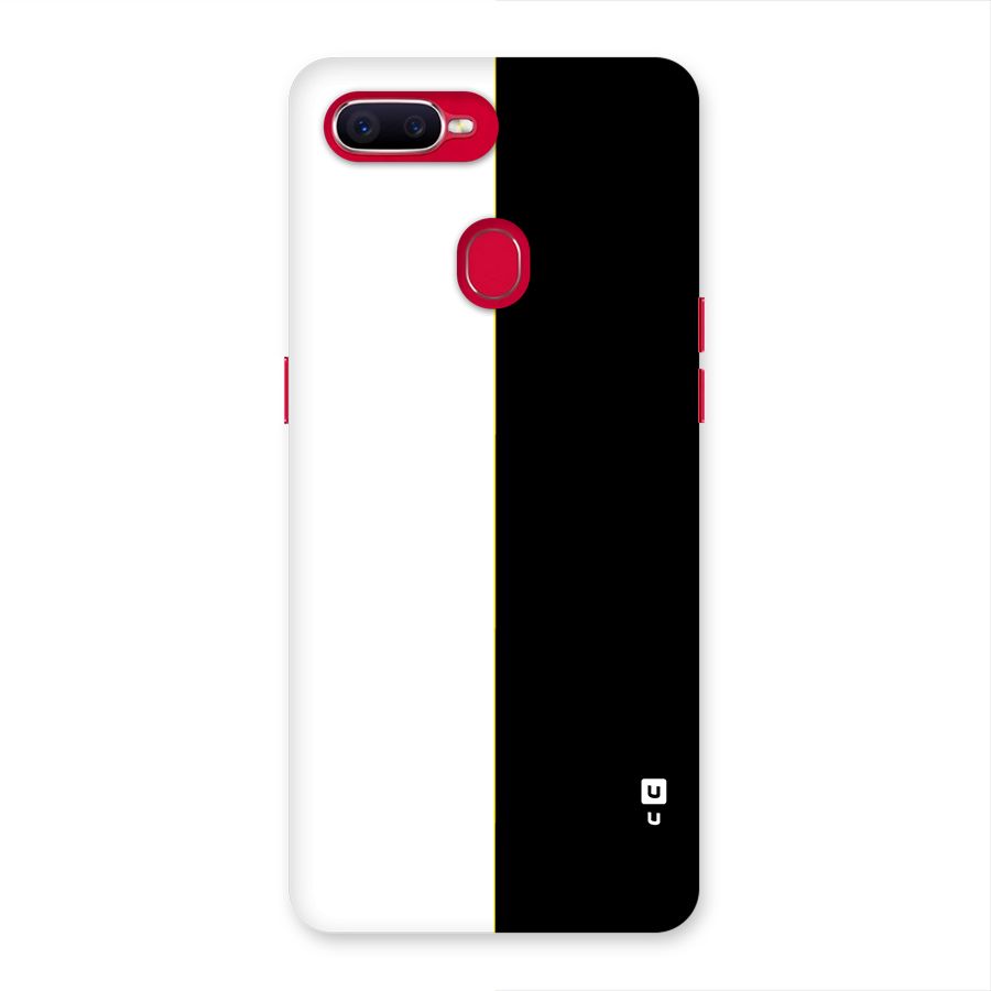 White Black Super Minimalistic Back Case for Oppo F9 Pro