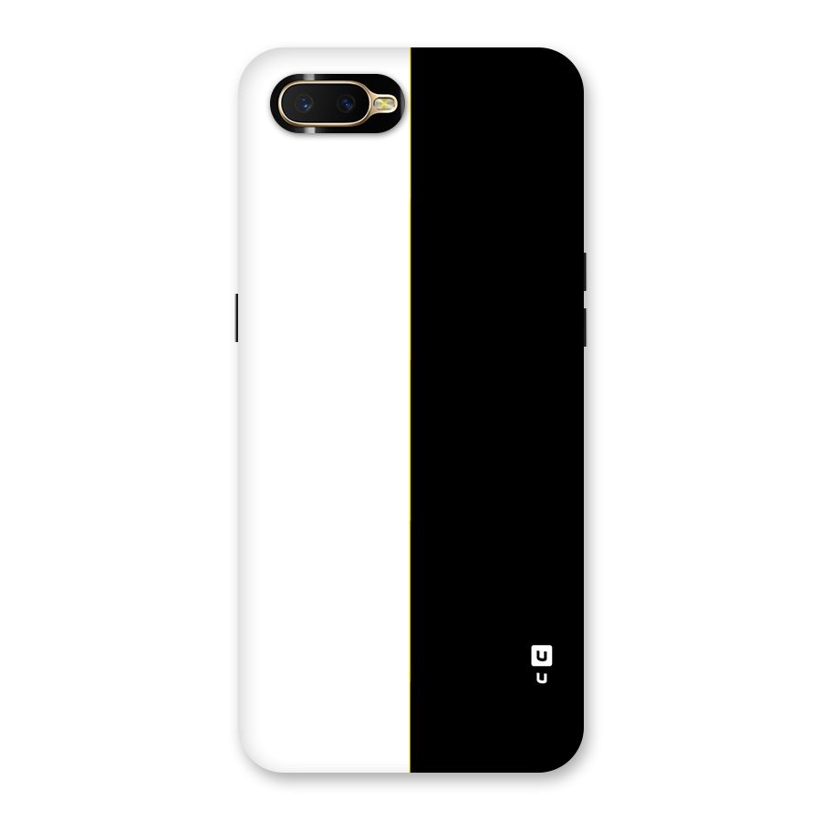 White Black Super Minimalistic Back Case for Oppo K1