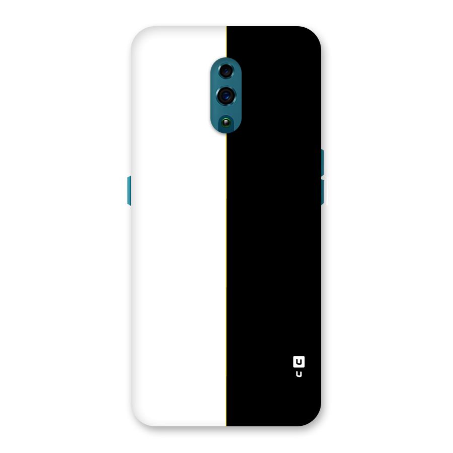 White Black Super Minimalistic Back Case for Oppo Reno