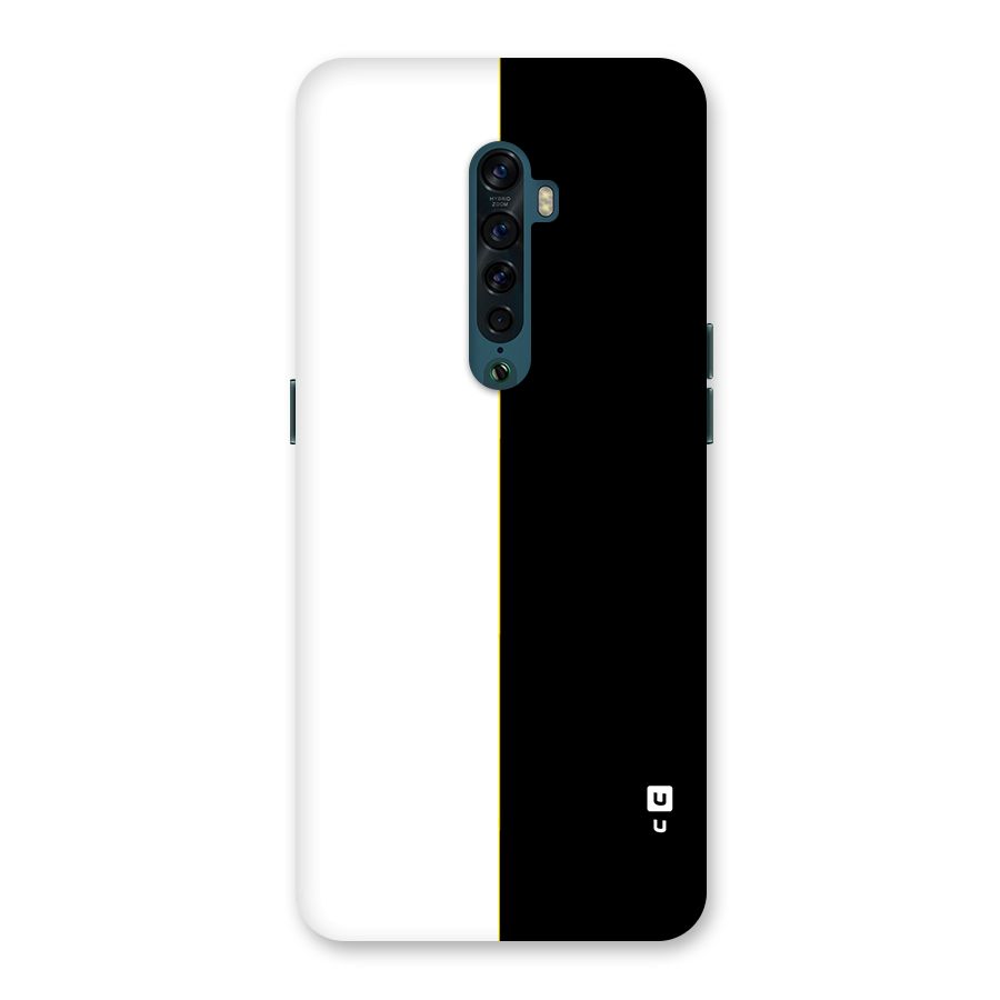 White Black Super Minimalistic Back Case for Oppo Reno2