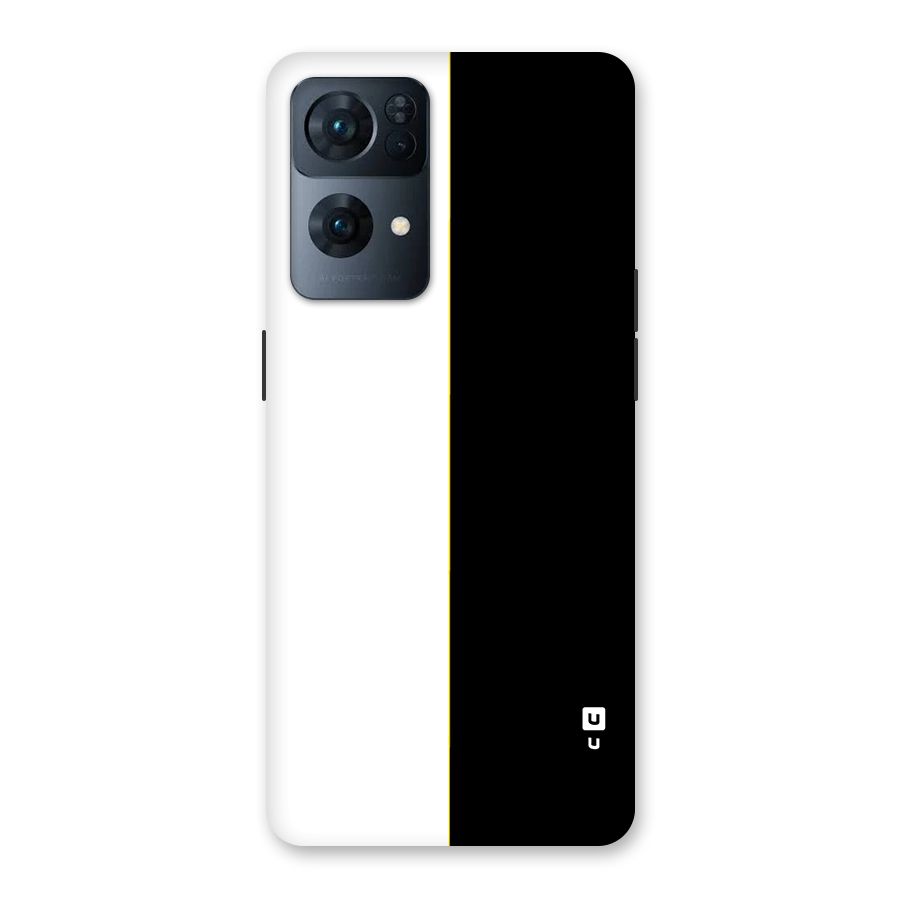 White Black Super Minimalistic Back Case for Oppo Reno7 Pro 5G