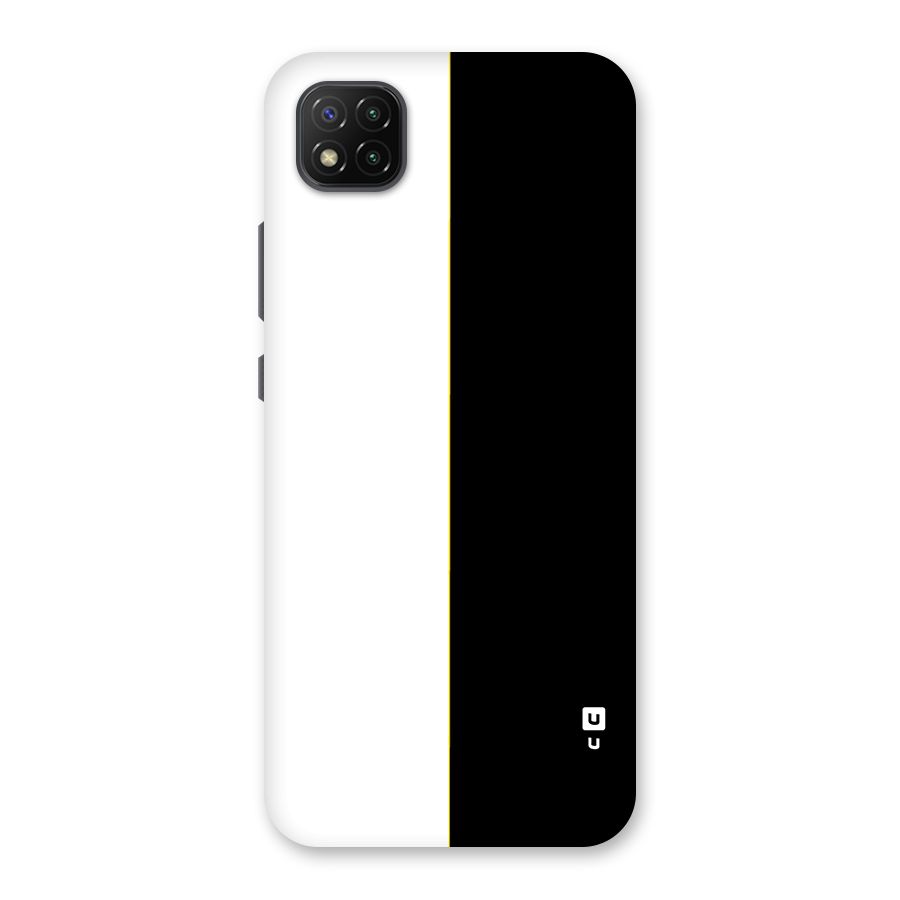 White Black Super Minimalistic Back Case for Poco C3