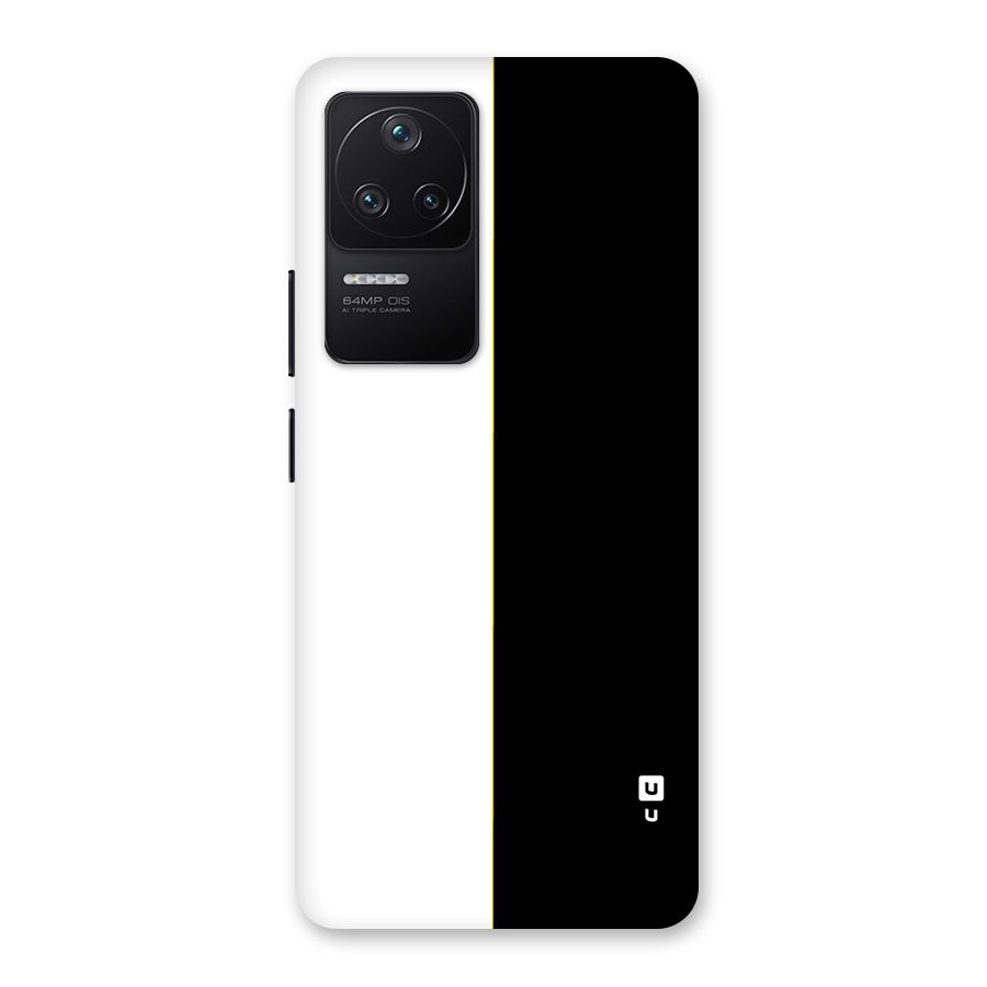 White Black Super Minimalistic Back Case for Poco F4 5G