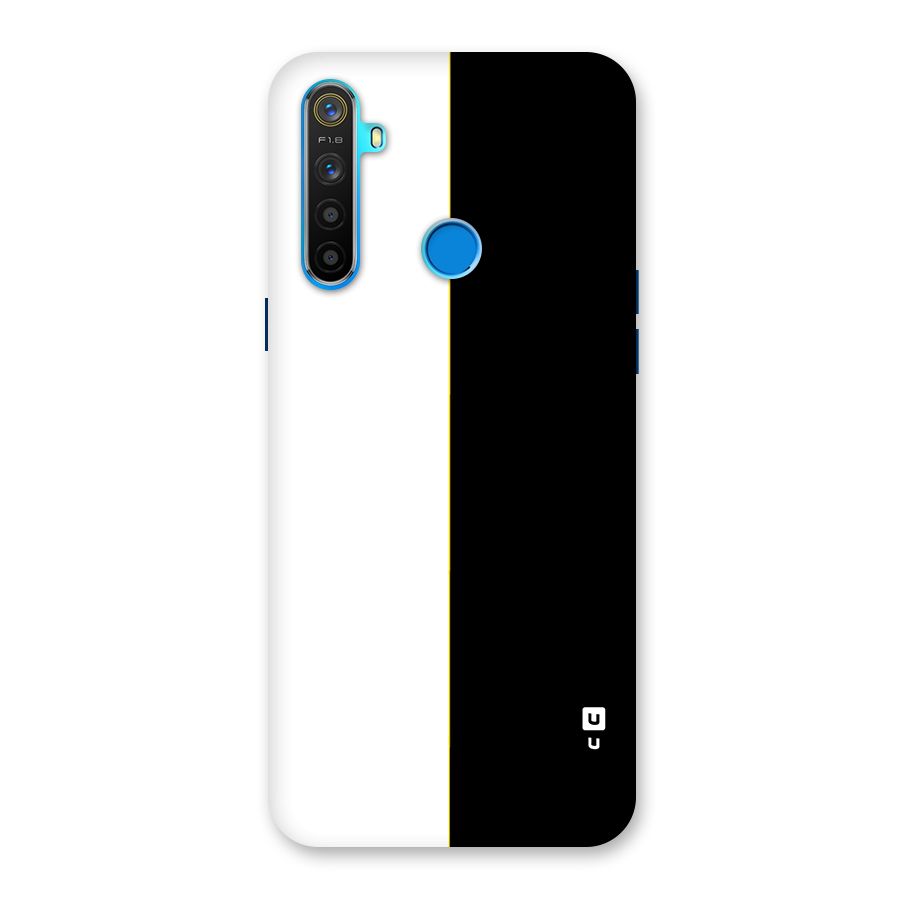 White Black Super Minimalistic Back Case for Realme 5s