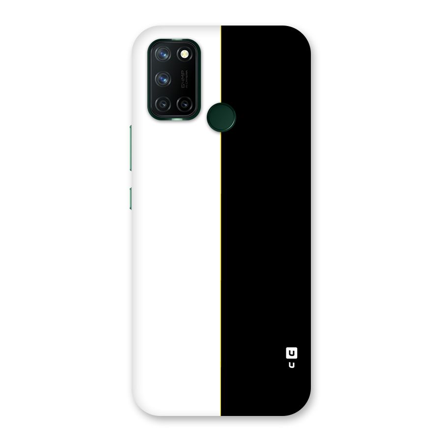 White Black Super Minimalistic Back Case for Realme 7i