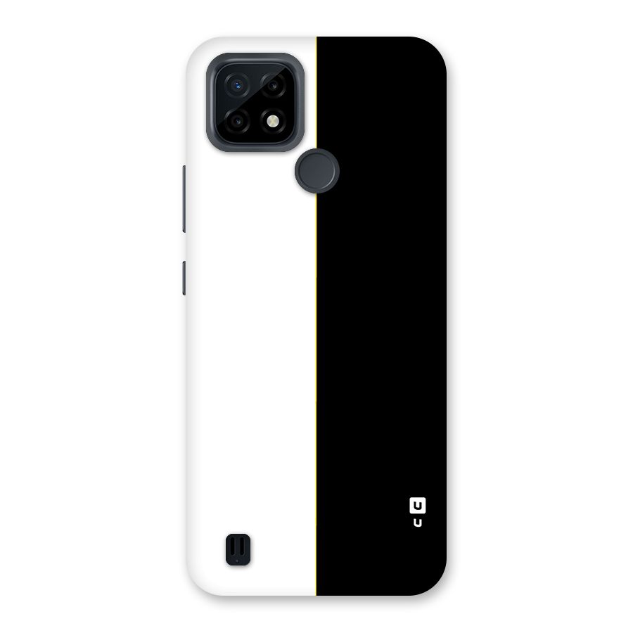White Black Super Minimalistic Back Case for Realme C21