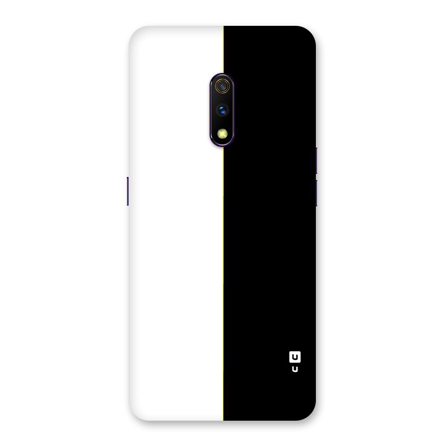 White Black Super Minimalistic Back Case for Realme X