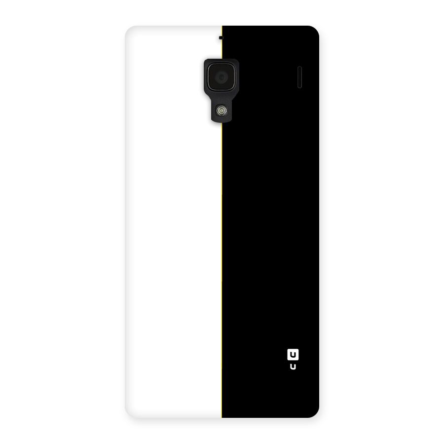 White Black Super Minimalistic Back Case for Redmi 1s