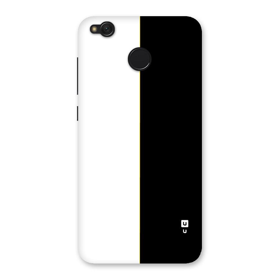 White Black Super Minimalistic Back Case for Redmi 4