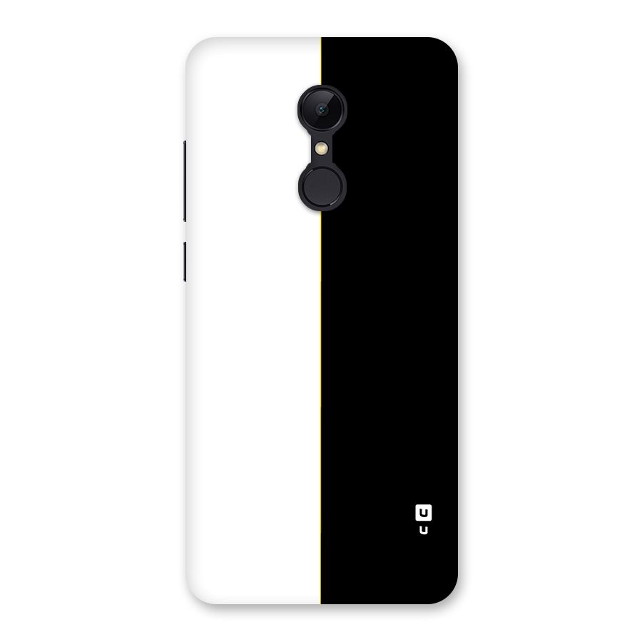 White Black Super Minimalistic Back Case for Redmi 5