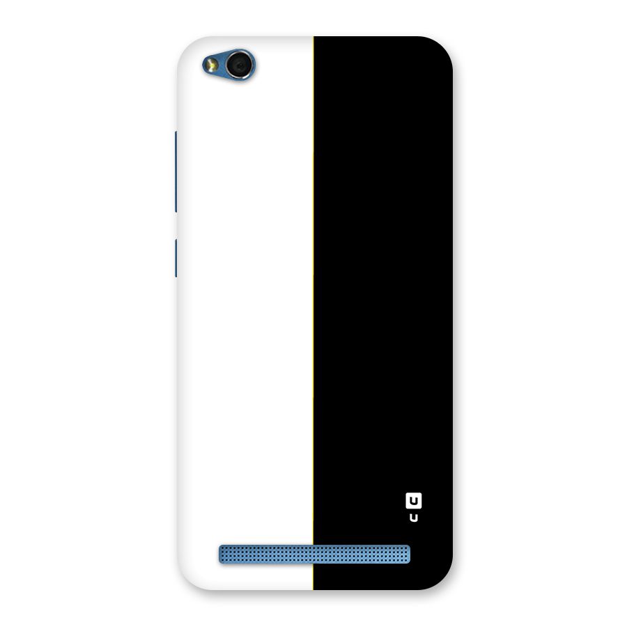 White Black Super Minimalistic Back Case for Redmi 5A