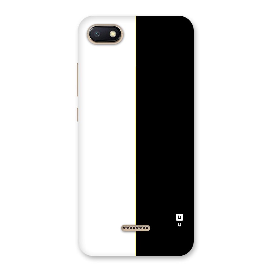 White Black Super Minimalistic Back Case for Redmi 6A