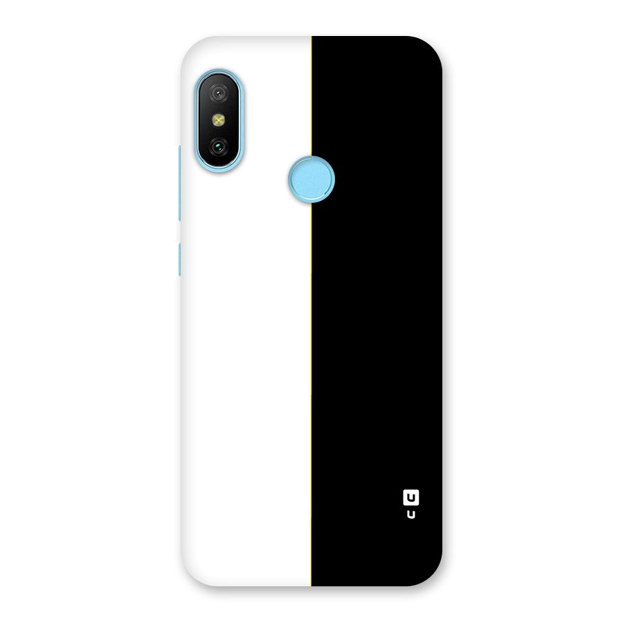 White Black Super Minimalistic Back Case for Redmi 6 Pro
