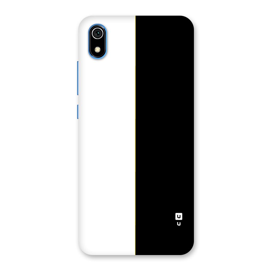 White Black Super Minimalistic Back Case for Redmi 7A