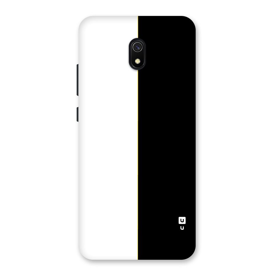 White Black Super Minimalistic Back Case for Redmi 8A