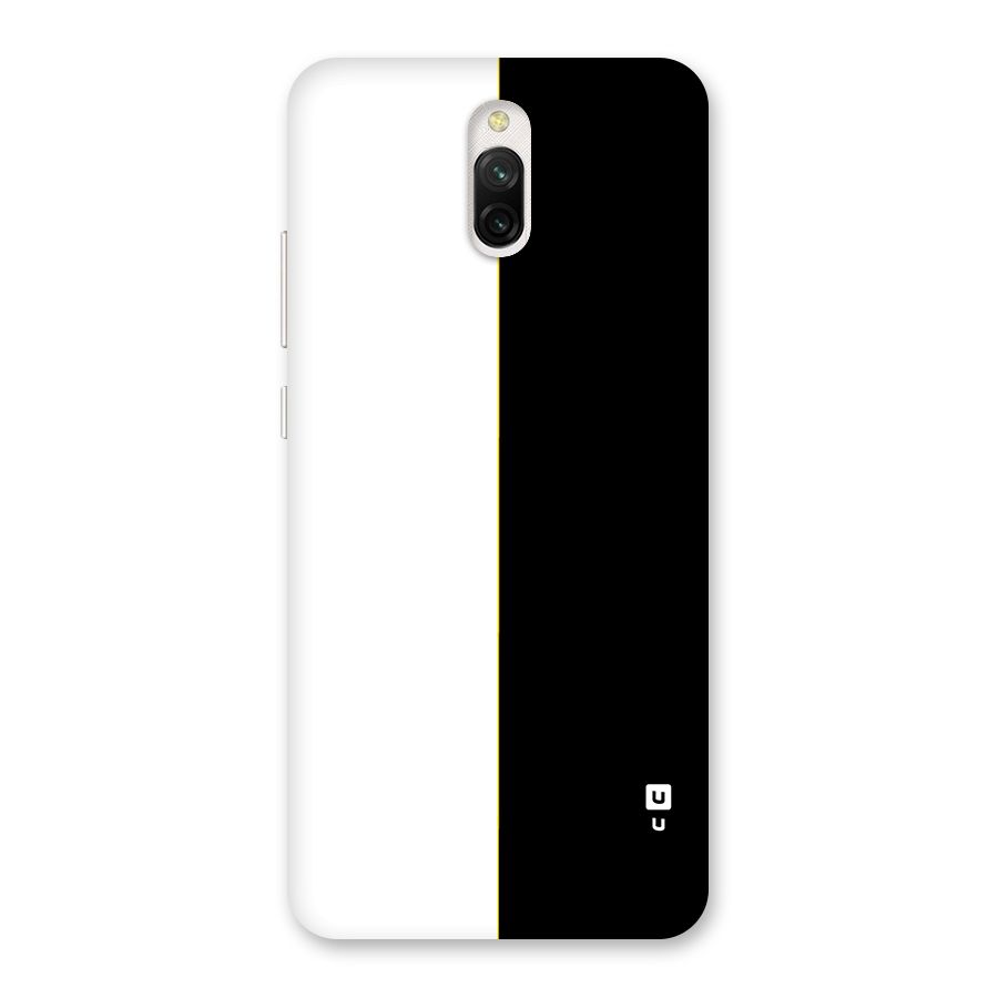 White Black Super Minimalistic Back Case for Redmi 8A Dual