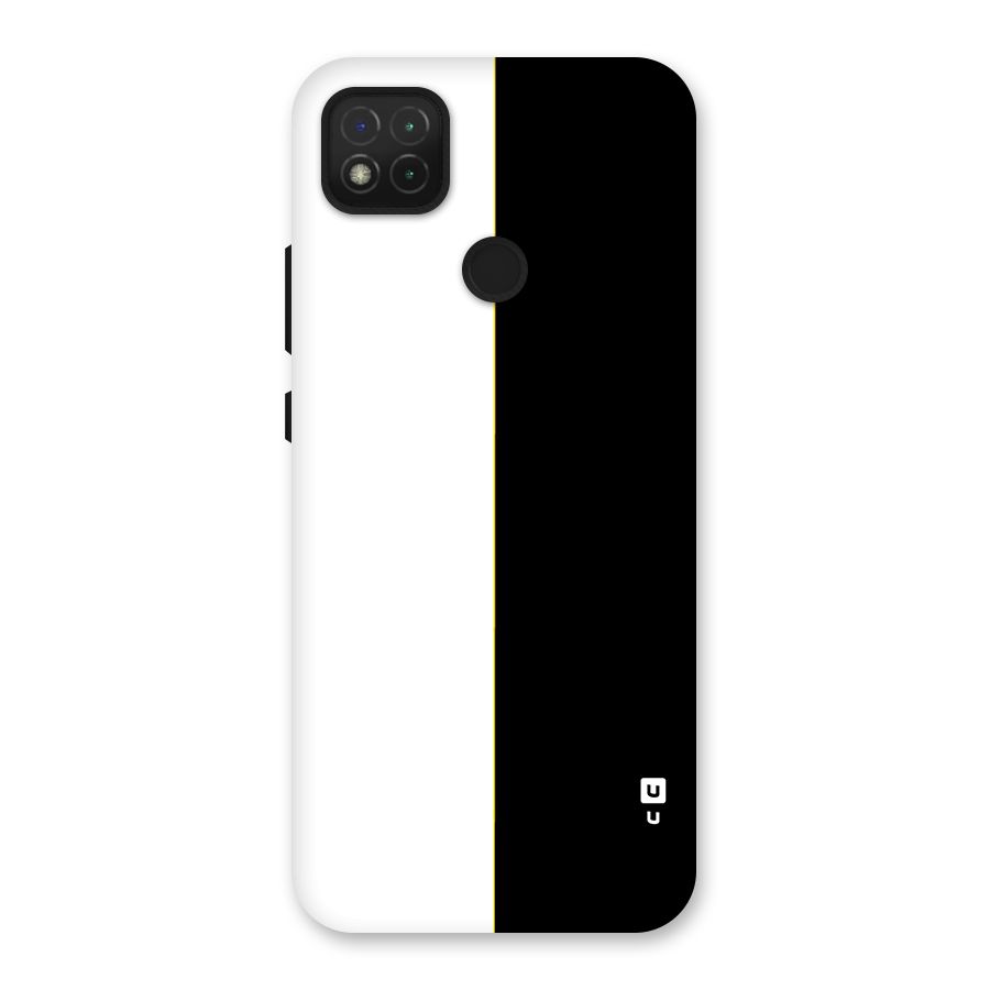 White Black Super Minimalistic Back Case for Redmi 9C