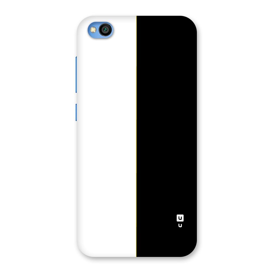 White Black Super Minimalistic Back Case for Redmi Go