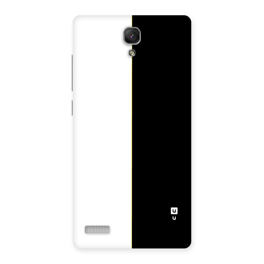 White Black Super Minimalistic Back Case for Redmi Note