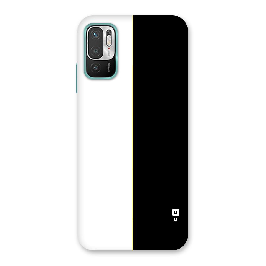 White Black Super Minimalistic Back Case for Redmi Note 10T 5G