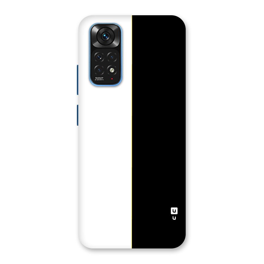 White Black Super Minimalistic Back Case for Redmi Note 11S