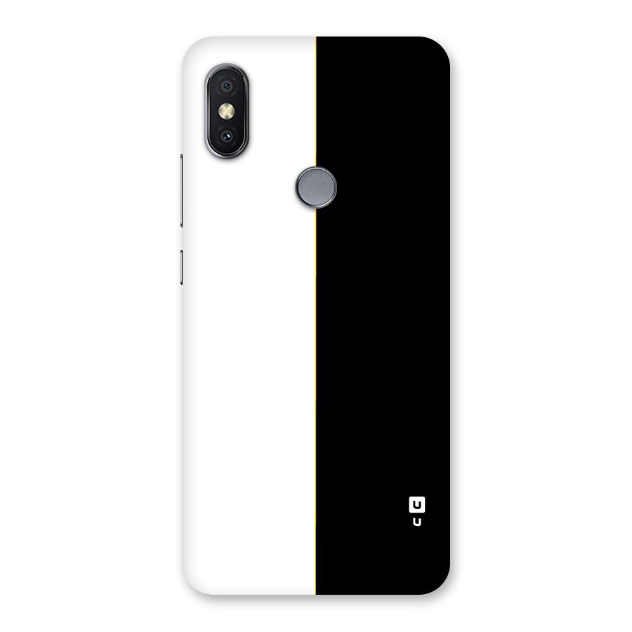 White Black Super Minimalistic Back Case for Redmi Y2