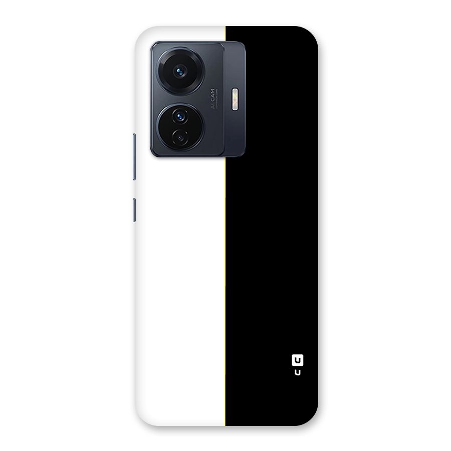 White Black Super Minimalistic Back Case for Vivo T1 Pro