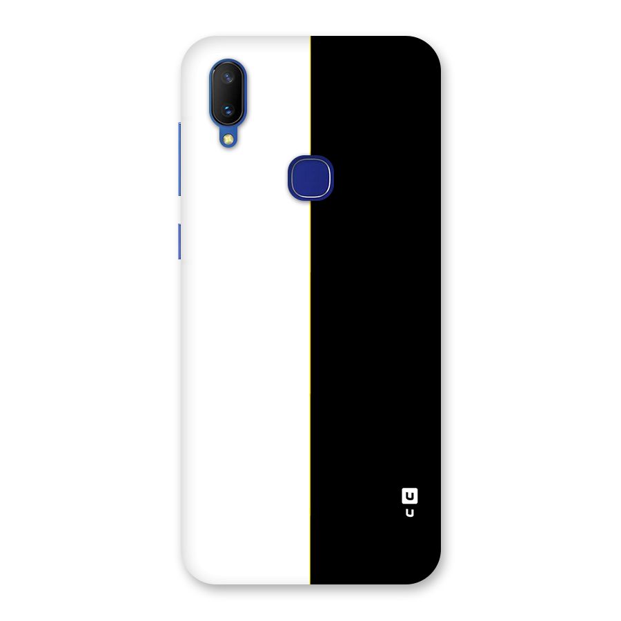 White Black Super Minimalistic Back Case for Vivo V11