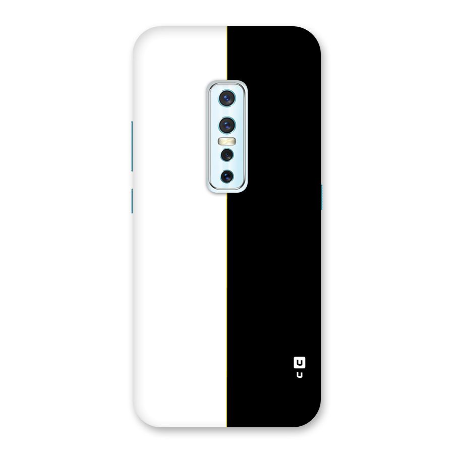 White Black Super Minimalistic Back Case for Vivo V17 Pro