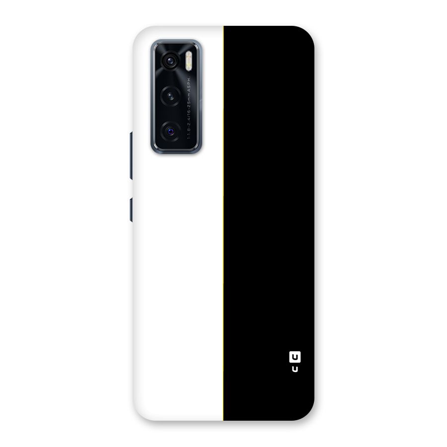 White Black Super Minimalistic Back Case for Vivo V20 SE