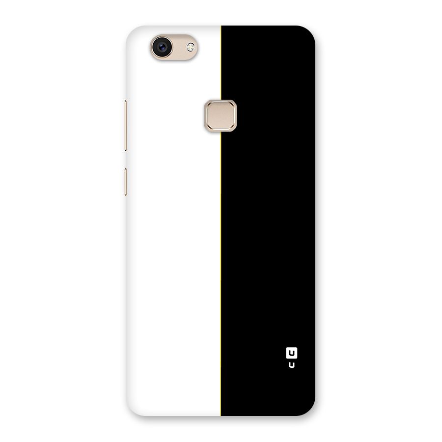 White Black Super Minimalistic Back Case for Vivo V7