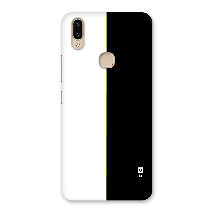 White Black Super Minimalistic Back Case for Vivo V9