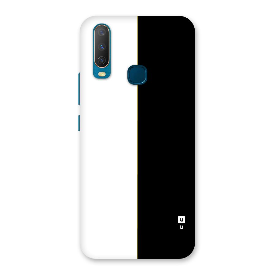 White Black Super Minimalistic Back Case for Vivo Y11