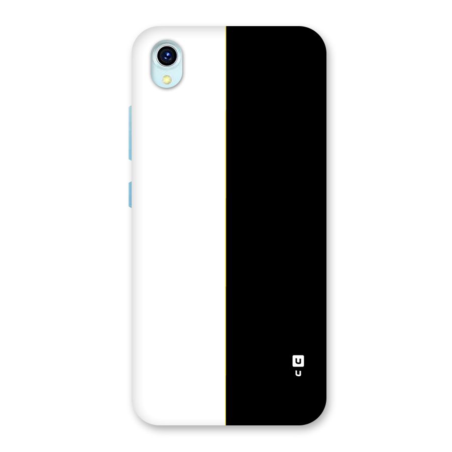 White Black Super Minimalistic Back Case for Vivo Y1s