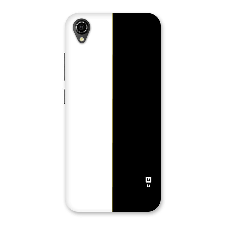 White Black Super Minimalistic Back Case for Vivo Y90