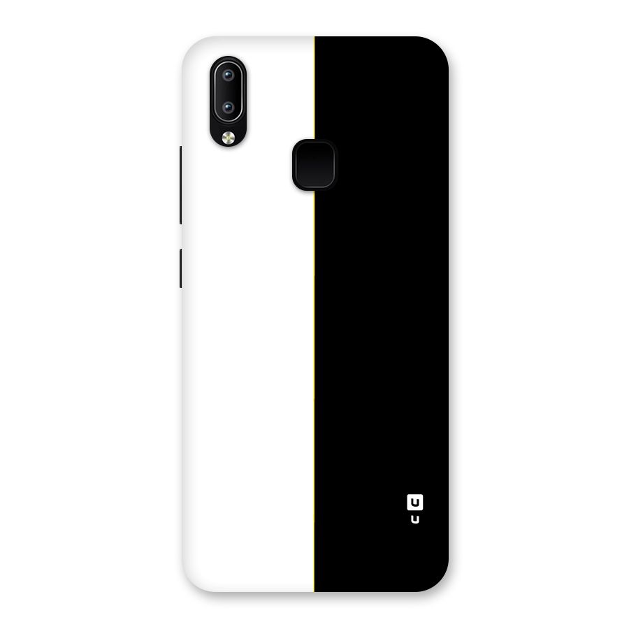 White Black Super Minimalistic Back Case for Vivo Y93