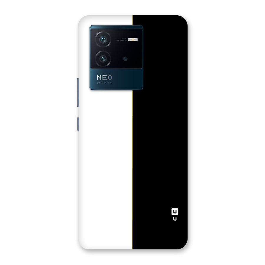 White Black Super Minimalistic Back Case for Vivo iQOO Neo 6 5G