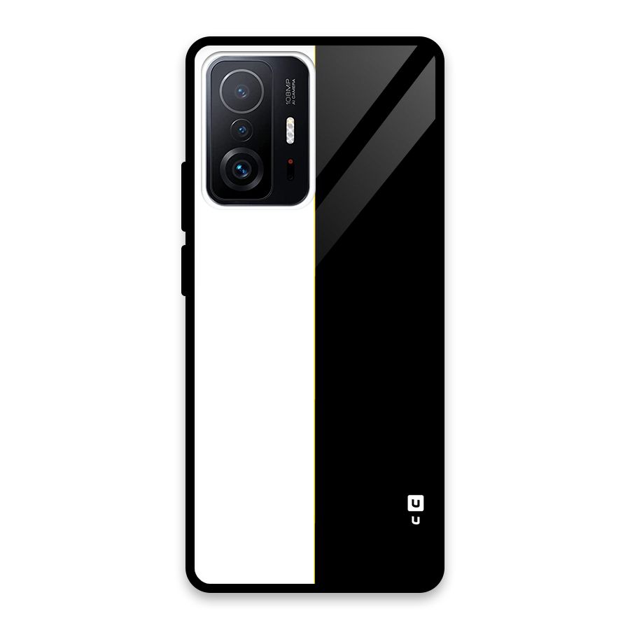 White Black Super Minimalistic Back Case for Xiaomi 11T Pro