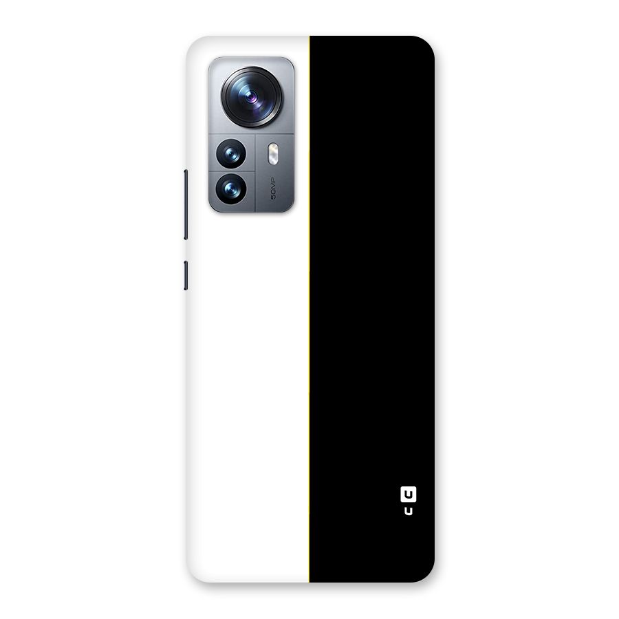 White Black Super Minimalistic Back Case for Xiaomi 12 Pro