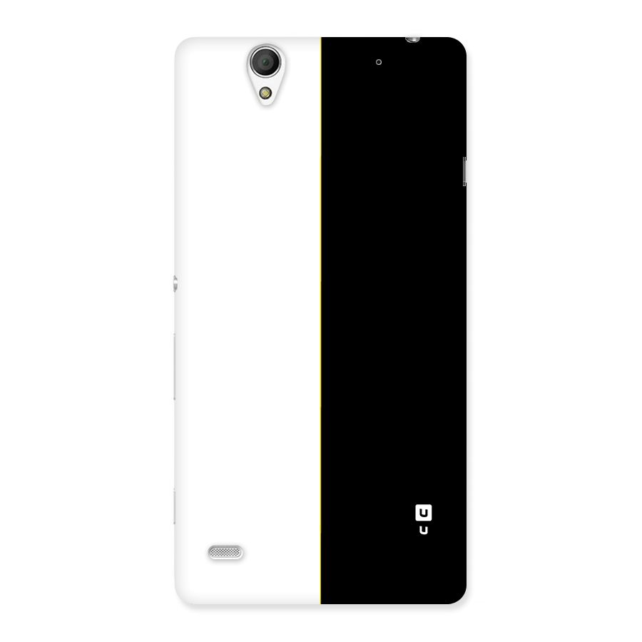 White Black Super Minimalistic Back Case for Xperia C4