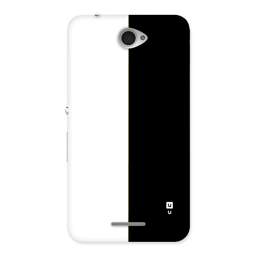 White Black Super Minimalistic Back Case for Xperia E4
