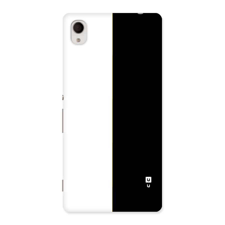 White Black Super Minimalistic Back Case for Xperia M4